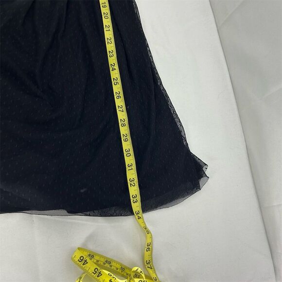 Disney Snow White Black Lace Swing Dress M Polka Dot Party Long Sleeve - Picture 11 of 11